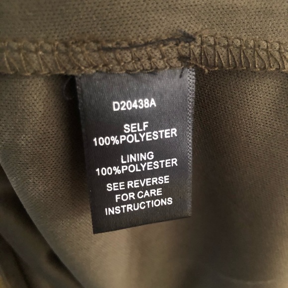 Aakaa Olive Green Beaded Neckline Cocktail Dress - Picture 6 of 6